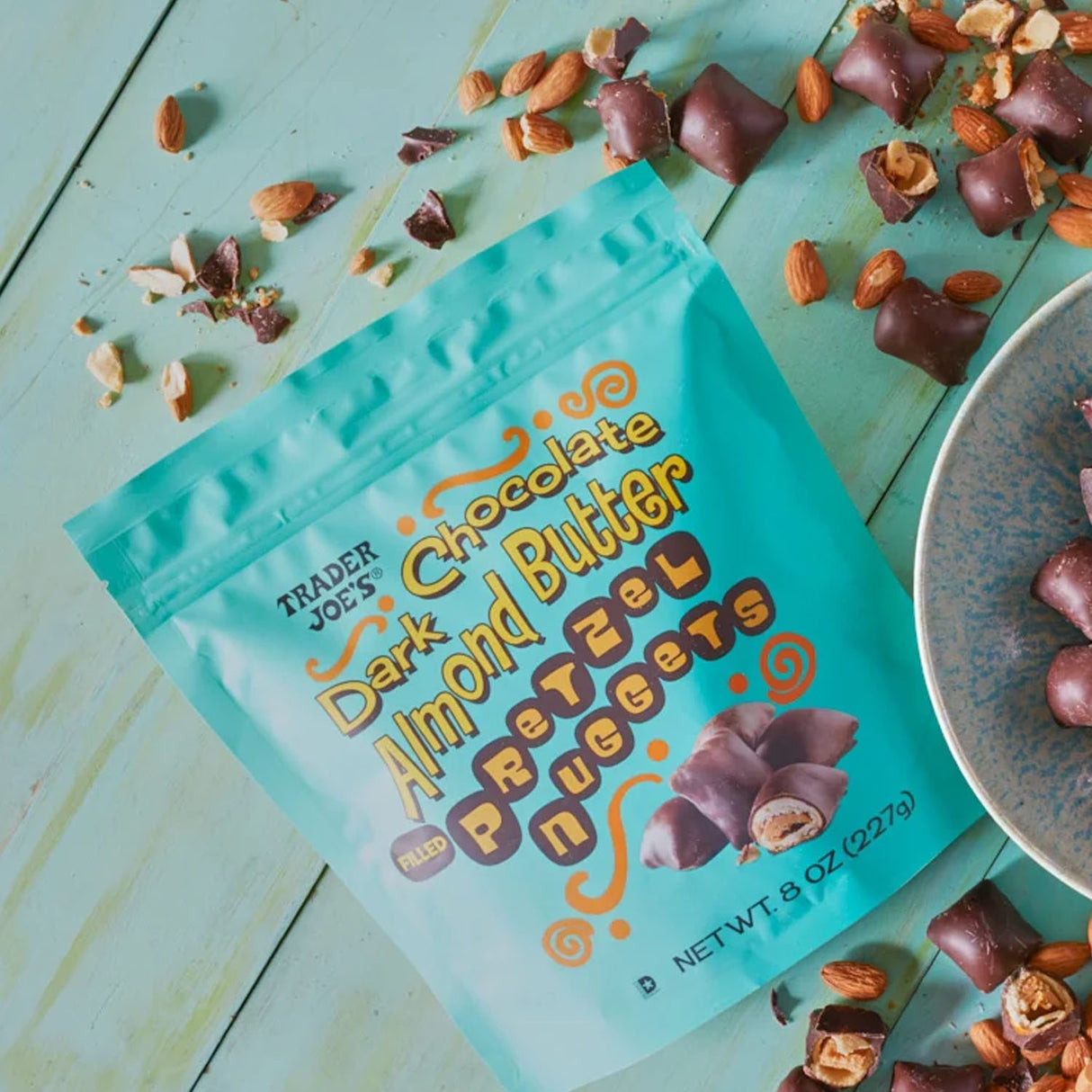 Trader Joe’s Dark Chocolate Almond Butter Pretzel Nuggets 8 oz