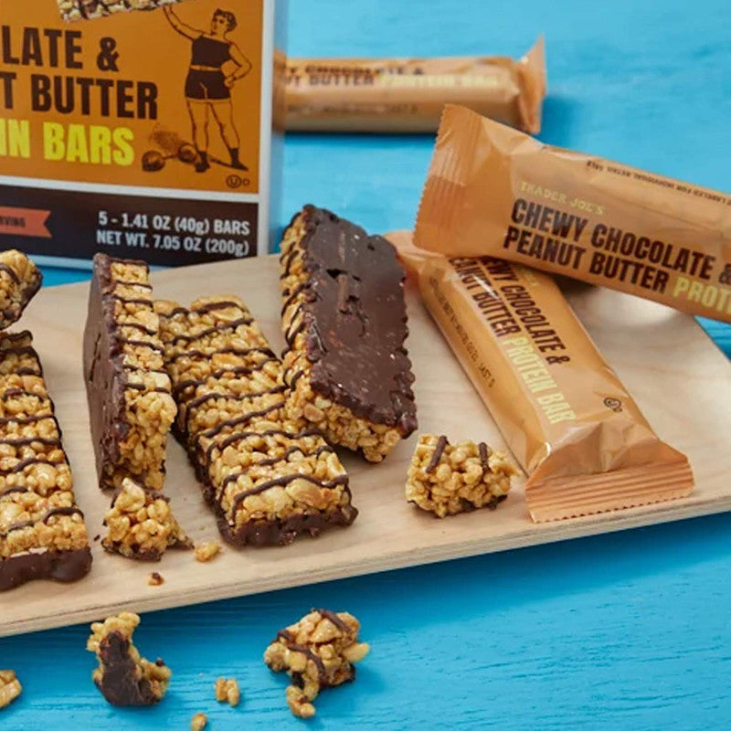 Trader Joe's Chewy Chocolate & Peanut Butter Protein Bars 7.05 oz