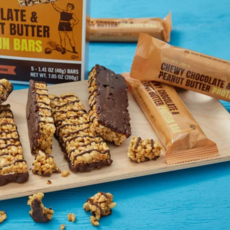 Trader Joe's Chewy Chocolate & Peanut Butter Protein Bars 7.05 oz