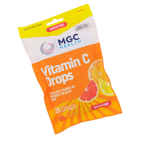 MGC Health 25ct Sugar Free Vitamin C Cough Drops Formula