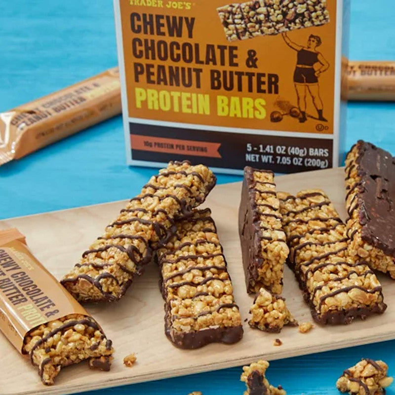 Trader Joe's Chewy Chocolate & Peanut Butter Protein Bars 7.05 oz