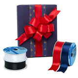 Woven-In Wired Satin Ribbon 2 1/2 '' X 25 yd Silver Color