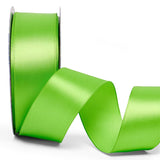 Woven-In Wired Satin Ribbon 2 1/2 '' X 25 yd Lime Color