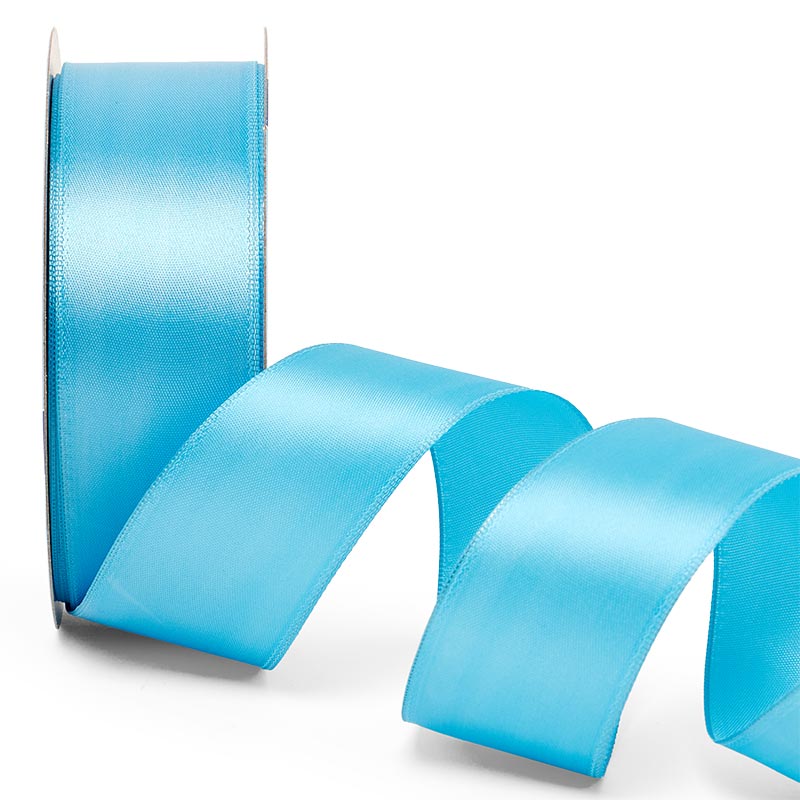 Woven-In Wired Satin Ribbon 1 1/2 '' X 25 yd Turquoise Color