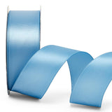 Woven-In Wired Satin Ribbon 1 1/2 '' X 25 yd Antique Blue Color
