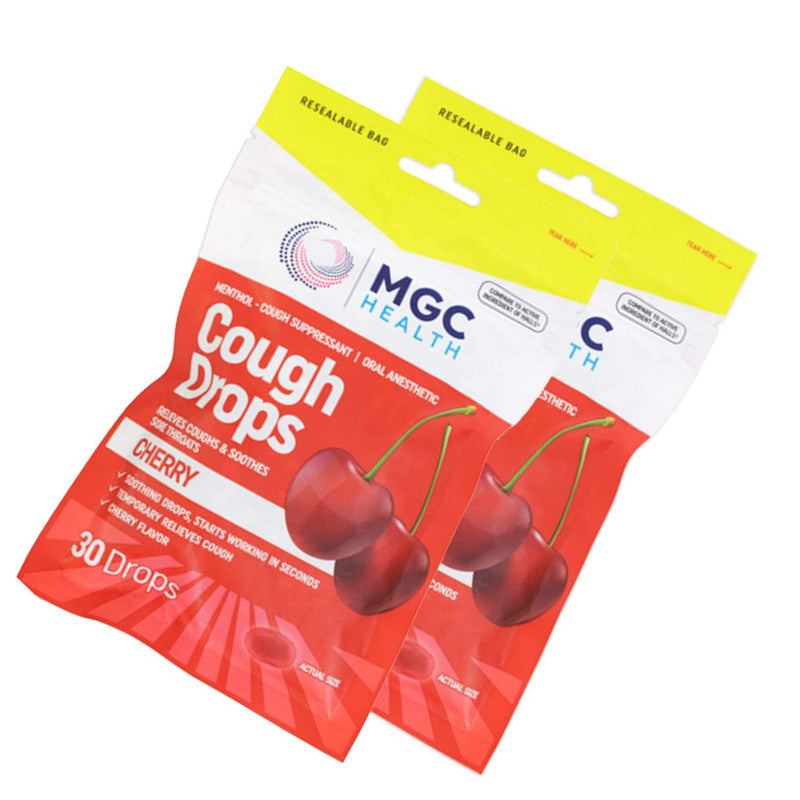 Cough Drops 30ct Cherry MGC Health Soothe