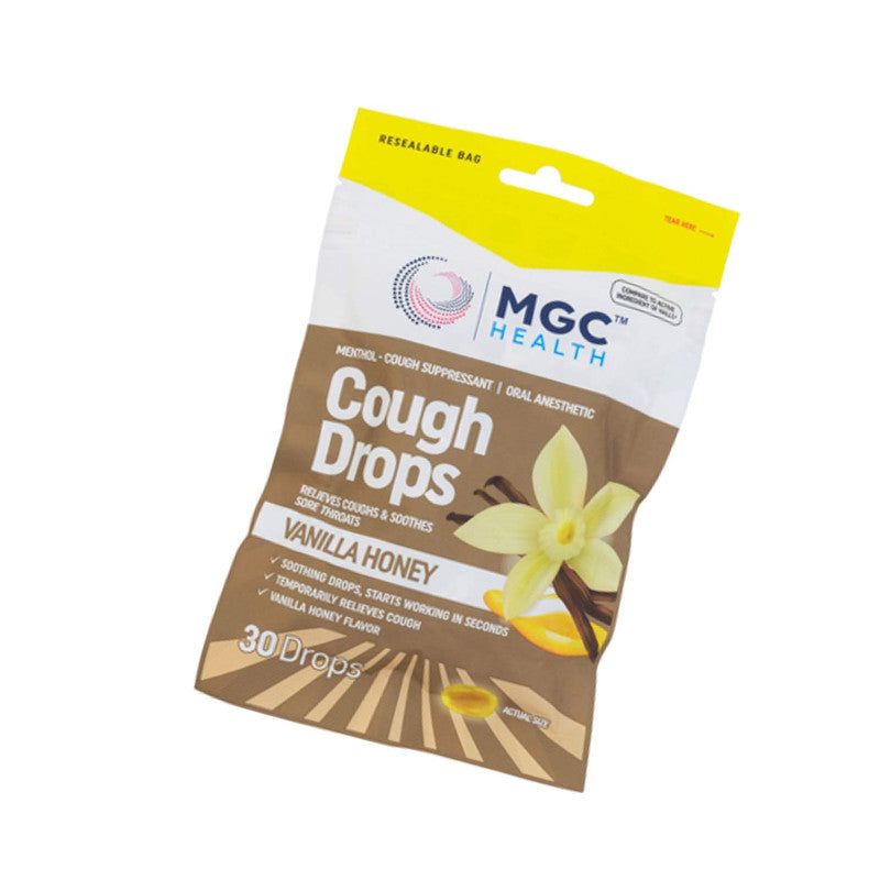 Cough Drops 30ct Vanilla Honey MGC Health Relief