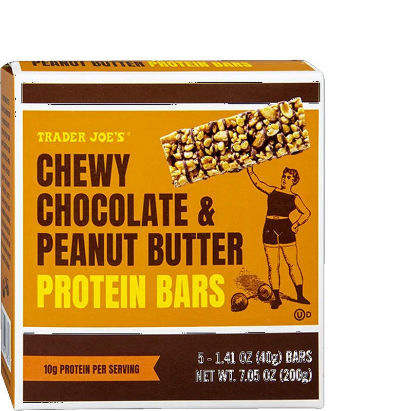 Trader Joe's Chewy Chocolate & Peanut Butter Protein Bars 7.05 oz
