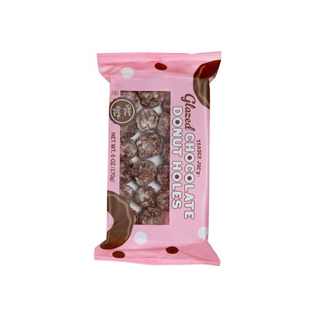 Trader Joes Glazed Chocolate Donut Holes 6 oz