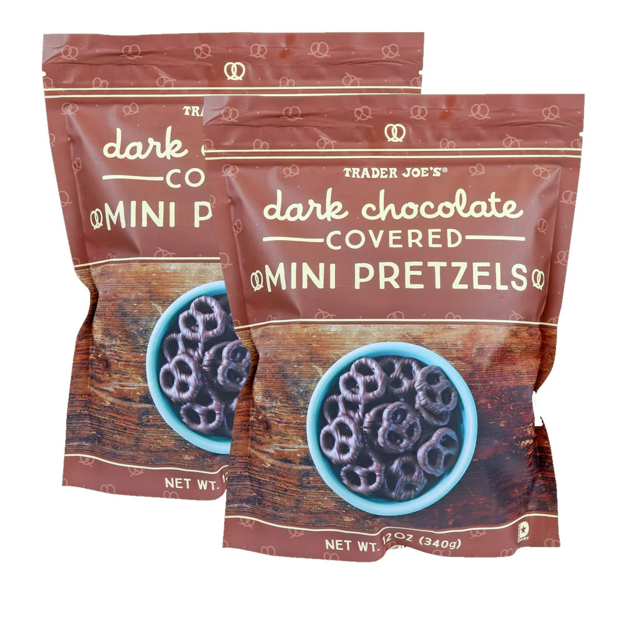 Dark Chocolate Covered Mini Pretzels 12 oz