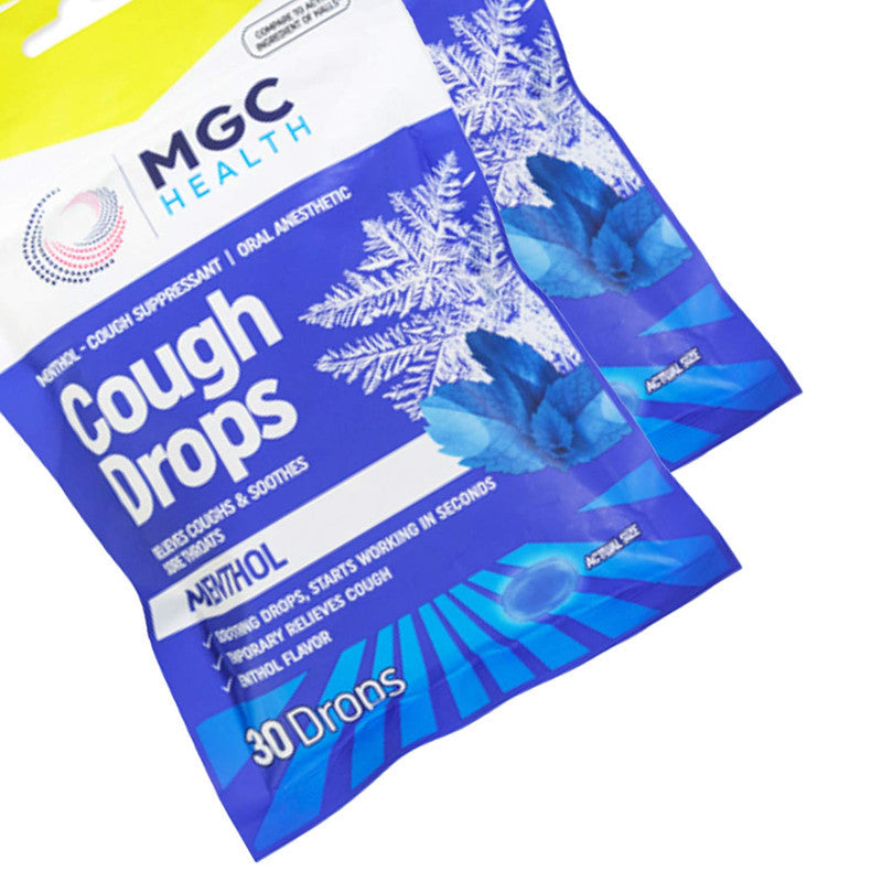 Menthol Cough Drops 30ct MGC Health Lozenges