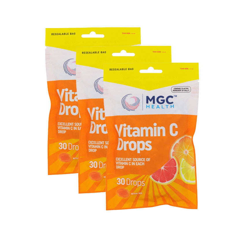 Cough Drops 30ct Vitamin C MGC Health Soothe