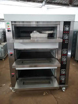 Commercial 3 Deck 6 Trays Commercial Kitchen Electric Oven Bakery Machine Equipment Baking Deck Oven