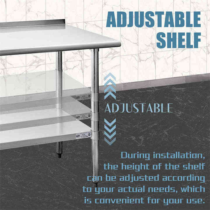 Stainless Steel Work Table with Bottom Shelf