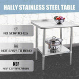 Stainless Steel Work Table with Bottom Shelf