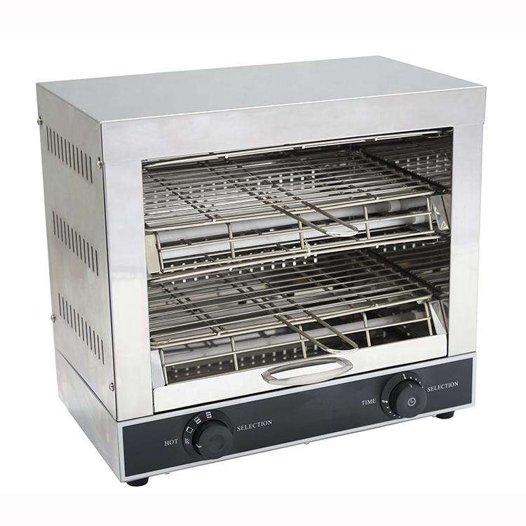 CE Commercial Stainless Steel Single Layer Electric Bread Toaster Salamander – 15-Min Kitchen Equipment
