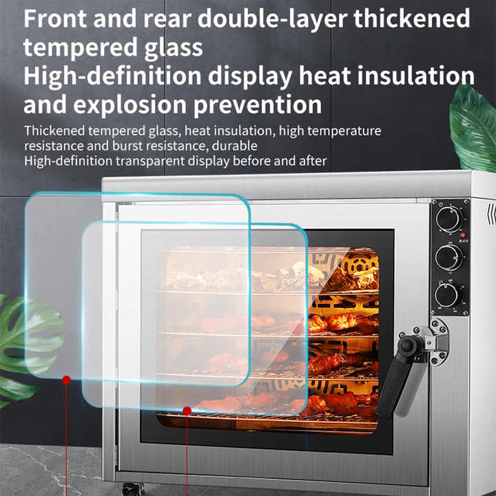 70L Commercial Air Fryer Convection Oven New High Productivity Restaurants Hotels Food Shops Grill Plate Included