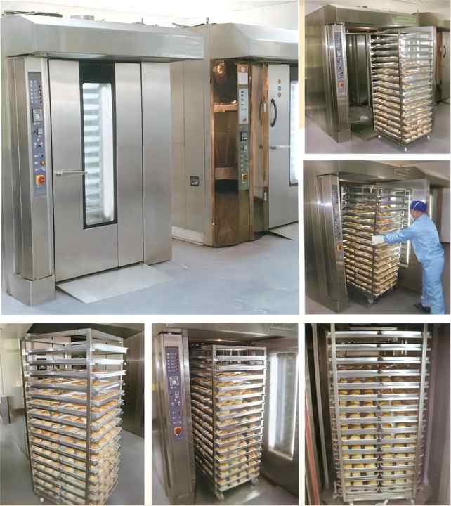 Commercial Gas Diesel Rotary Oven 32 Trays Electric Bakery Oven Rotary Oven for Baking