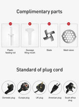 Electric Industrial Meat Mincer Mince Meat Machine Sausage Stuffer Maker Grinder Meat Cutting Machine