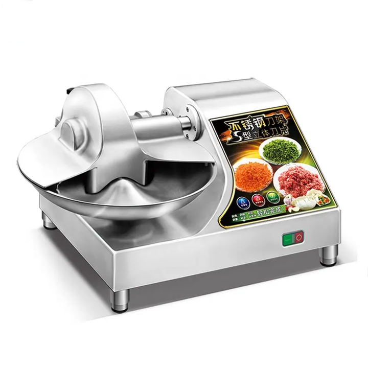 Meat Vegetable Fruit Bowl Cutter Machine Commercial Meat Sausage Bowl Chopper Salad Cutter Kitchen Equipment