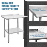 Stainless Steel Work Table with Bottom Shelf