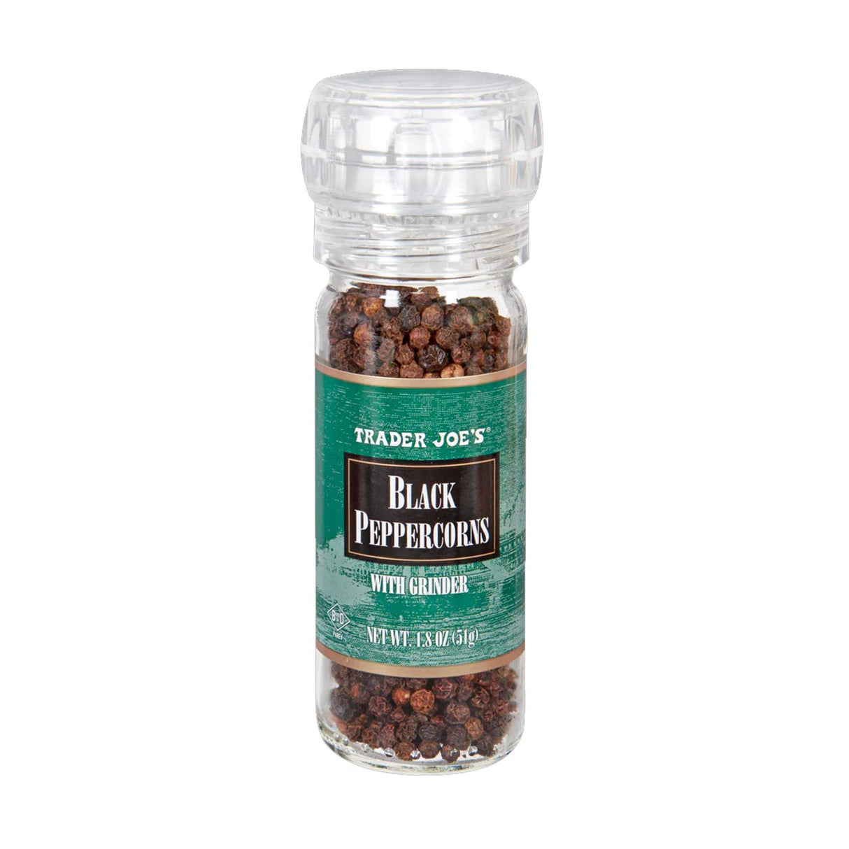 Black Peppercorns with Grinder 1.8 oz