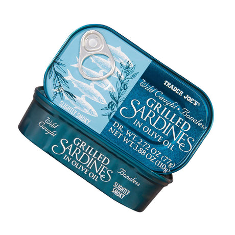 Wild Caught Boneless Grilled Sardines in Olive Oil 3.88 Oz
