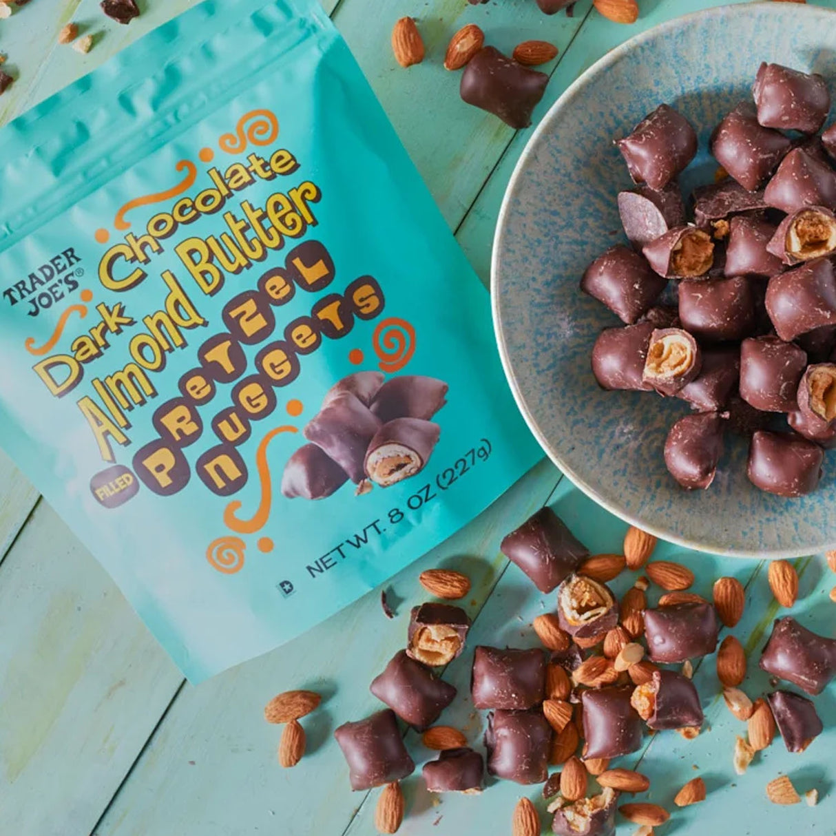 Trader Joe’s Dark Chocolate Almond Butter Pretzel Nuggets 8 oz