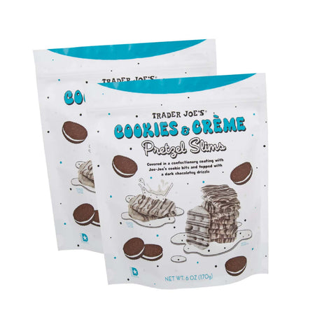 Cookies & Creme Pretzel Slims 6 oz Sweet & Crunchy