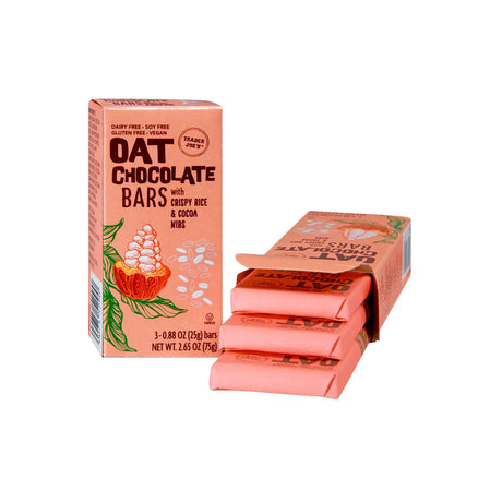 Trader Joe’s Oat Chocolate Bars With Crispy Rice & Cocoa Nibs 2.65 Oz
