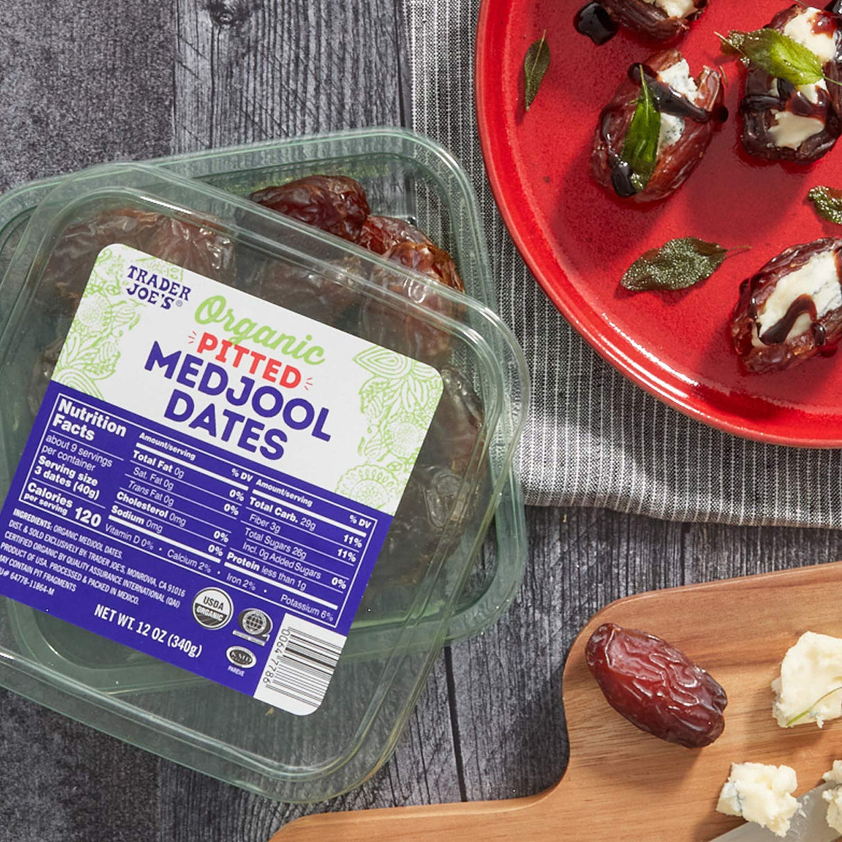 Blue Cheese-Stuffed Dates with a Hint of Honey - 12 OZ