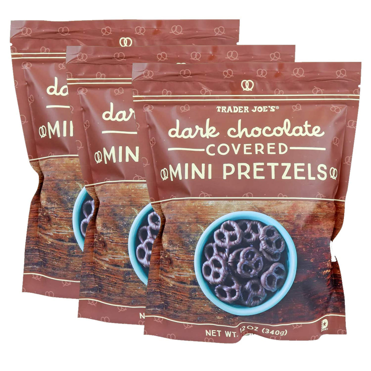 Dark Chocolate Covered Mini Pretzels 12 oz