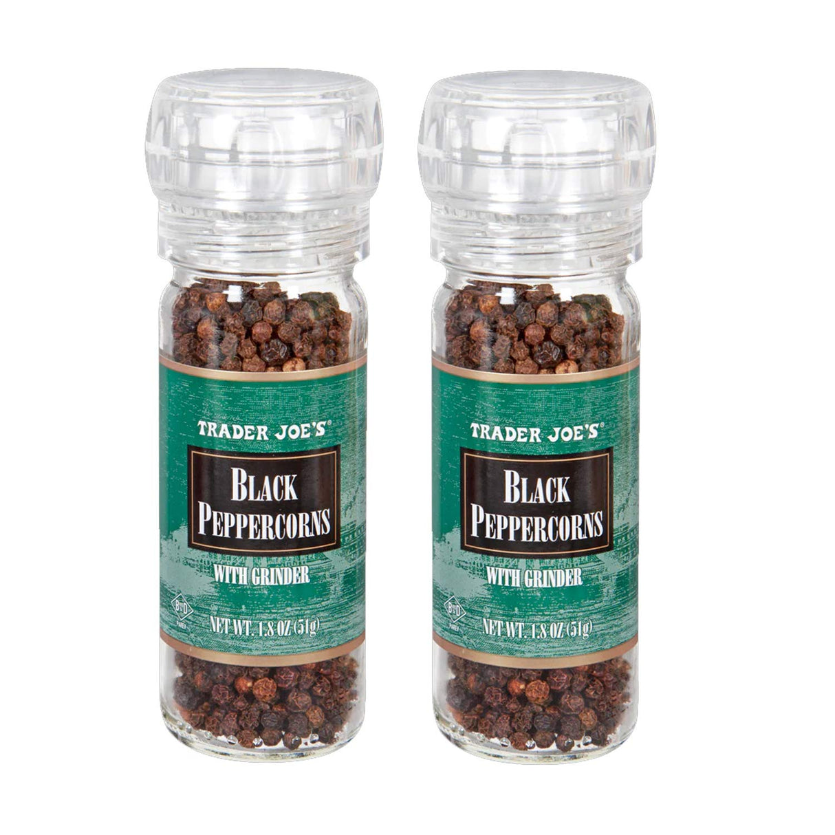 Black Peppercorns with Grinder 1.8 oz